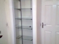 Glass display cabinet door and glass shelveshelves